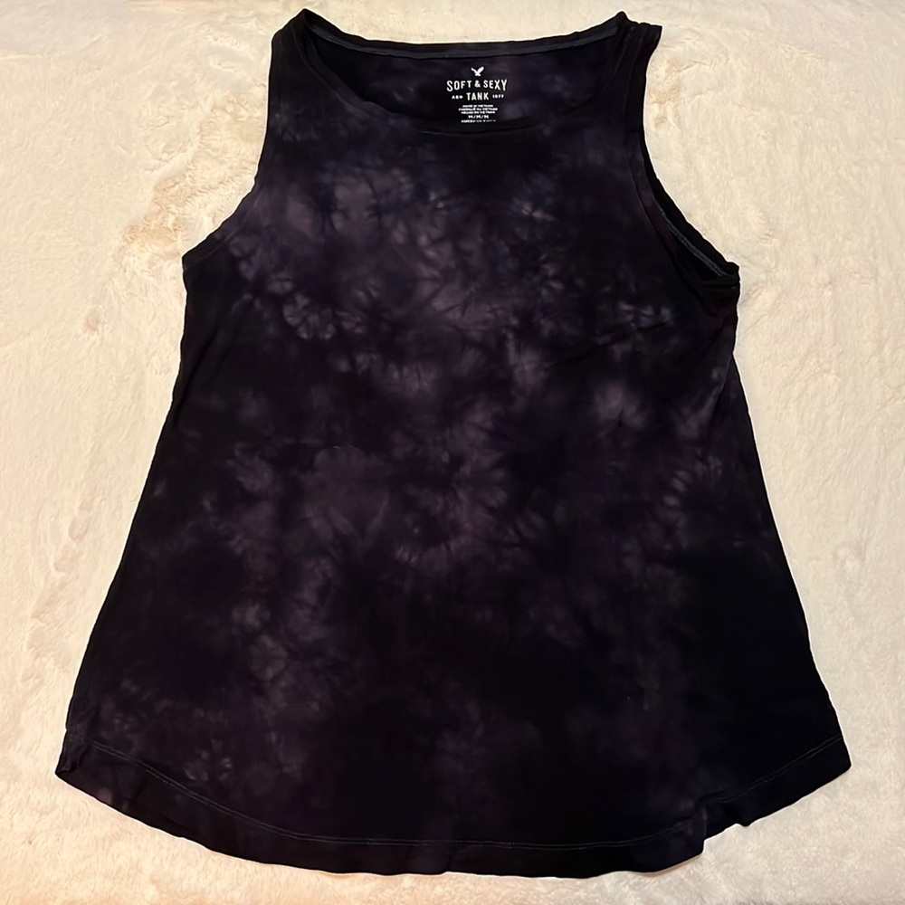 American Eagle Soft and Sexy Tank - Navy Tie Dye